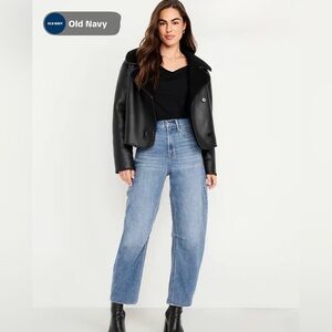 NWT Old Navy HIGH-RISE Barrel Leg Size 6